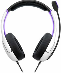 PDP AIRLITE Wired Headset: Kinetic White - Xbox Series X|S, Xbox One, Xbox, and Windows 10/11 PC - White and Purple