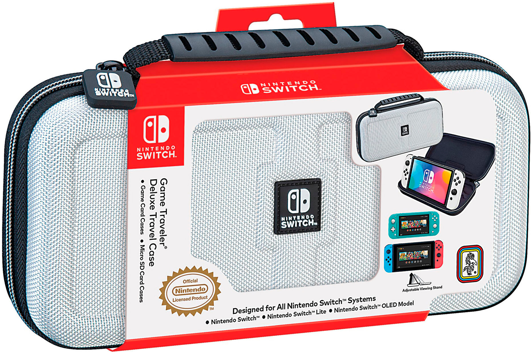 RDS Industries - Game Traveler Deluxe Travel Case for Nintendo Switch, Nintendo Switch Lite or Nintendo Switch OLED Model 0