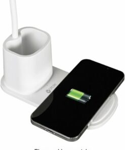 OttLite - Organizer LED Desk Lamp with Wireless Charging - White