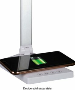 OttLite - Entice LED Desk Lamp with Qi and USB Charging - White