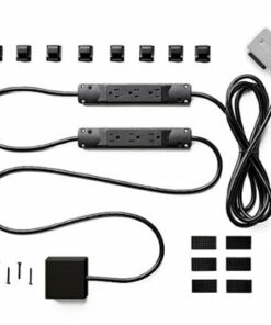 charg - 3in1  7 Outlet/2 USB 1000 Joules Surge Protector - Black