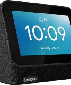 Lenovo - Smart Clock (2nd Gen) 4" Smart Display with Google Assistant - Shadow Black