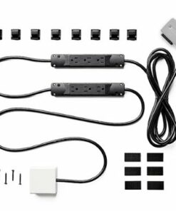 charg - 3in1  7 Outlet 2 USB 1000 Joules Surge Protector - White