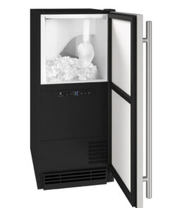 U-Line - 15" 55-Lb. Freestanding Icemaker - Stainless steel