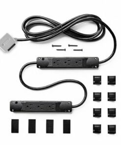charg - 2in1 6 Outlet 1000 Joules Surge Protector Strip - Black