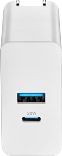 Insignia™ - 32W Dual Port Wall Charger for Smartphones, Tablets & More - White