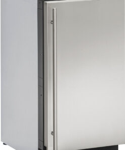 U-Line - 18" 30-Lb Freestanding Icemaker with Pump Included - Custom Panel Ready