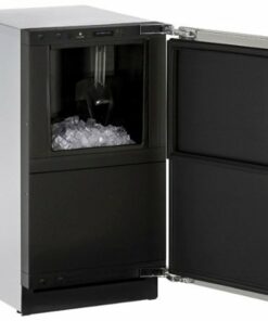 U-Line - 18" 30-Lb Freestanding Icemaker - Stainless Solid