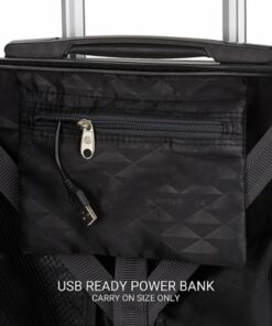 SwissGear - Energie 20" Carry On Spinner Suitcase with USB - White