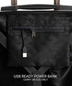 SwissGear - Energie 20" Carry On Spinner Suitcase with USB - Black