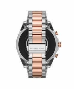 Michael Kors - Gen 6 Bradshaw Two-Tone Stainless Steel Smartwatch with Strap Set 44mm - Rose Gold/Silver