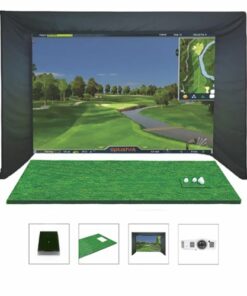 OptiShot - Golf In a Box 4 - Golf Simulator (Includes projector, screen, Pro Bay, infared sensor, mat, & net) - Multicolor