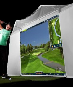 OptiShot - Golf In a Box 5 - Golf Simulator (Includes projector, Pro enclosure, retractable impact screen, & stance mat) - Multicolor