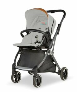 Romp & Roost - LUXE Flight Single or Double Stroller including the Hatch 3-in-1 Bassinet - Grey/Black