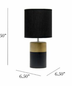 Simple Designs - Two Toned Basics Table Lamp - Black/gold