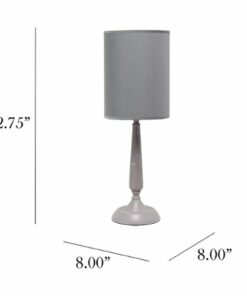 Simple Designs - Traditional Candlestick Table Lamp - Gray wash