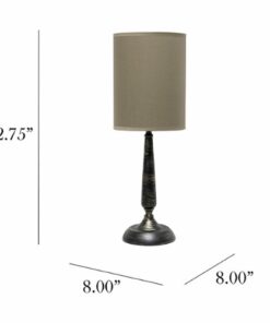 Simple Designs - Traditional Candlestick Table Lamp - Oil rubbed bronze