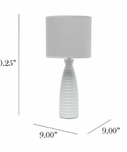 Simple Designs - Alsace Bottle Table Lamp - Gray