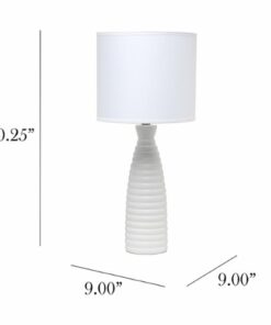 Simple Designs - Alsace Bottle Table Lamp - Off white