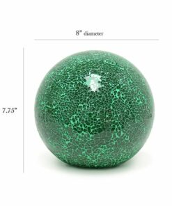 Simple Designs - 1 Light Mosaic Stone Ball Table Lamp - Green