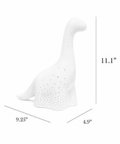 Simple Designs - Porcelain Dinosaur Table Lamp - White
