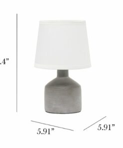 Simple Designs - Mini Bocksbeutal Ceramic Table Lamp - Gray