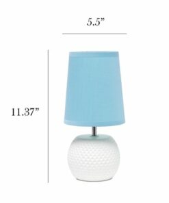 Simple Designs - Studded Texture Ceramic Table Lamp - Blue