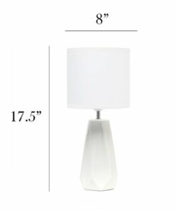 Simple Designs - Ceramic Prism Table Lamp - Off white