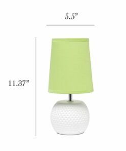 Simple Designs - Studded Texture Ceramic Table Lamp - Green
