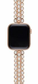 kate spade new york - Stainless Steel and White Faux Pearls Band for Apple Watch 38/40/41mm - Rose Gold-tone