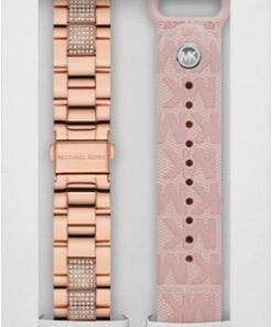 Michael Kors - Blush Rubber and Rose Gold-Tone Stainless Steel 38/40/41mm Apple Watch Band Set - Rose Gold and Pink