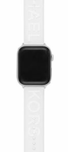 Michael Kors - Logo Rubber Band for Apple Watch 42/44/45mm - White