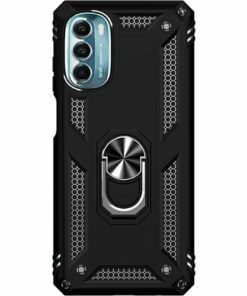 SaharaCase - Military Kickstand with Belt Clip Case for Motorola Moto G 5G (2022) - Black