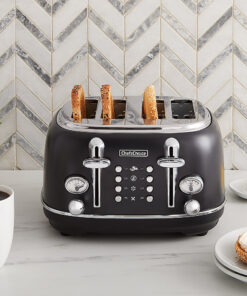 Chef'sChoice 4-Slice, Wide Slot Gourmezza Toaster, 1500W, Matte Black - Black
