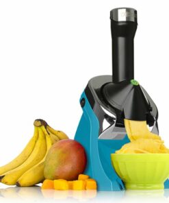 Yonanas - Deluxe Vegan Non-Dairy Frozen Fruit Soft Serve Dessert Maker, Includes 75 Recipes, 200 Watts - Teal