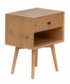Walker Edison - Mid-Century Modern Solid Wood 1-Drawer Nightstand - Natural Pine
