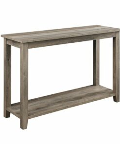 Walker Edison - Modern Minimalist Sofa Storage Table - Grey Wash