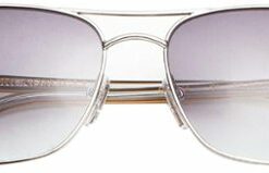 Bruno Magli - Playa-Unisex Full Rim Metal Aviator Sunglass Frame with Acetate Temples and a Spring Hinge - Silver