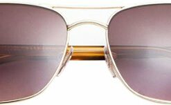 Bruno Magli - Playa-Unisex Full Rim Metal Aviator Sunglass Frame with Acetate Temples and a Spring Hinge - Gold Tortoise