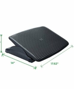 Mind Reader - Adjustable Height Ergonomic Foot Rest - Black