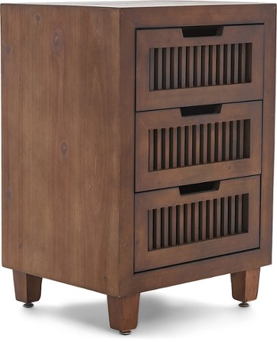 Adore Decor - Sawyer 3-Drawer Cabinet - Brown