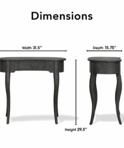 Finch - Thaddeus Console Oval Table - Dark Gray