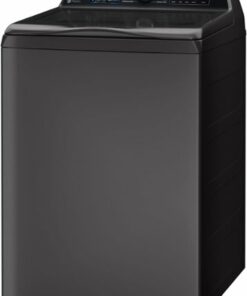 GE Profile - 5.3 Cu. Ft. High Efficiency Top Load Washer with Smarter Wash Technology, Easier Reach & Microban Technology - Diamond Gray