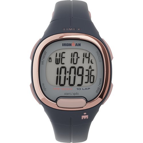 Timex - Women's IRONMAN Transit 33mm Watch - Blue/Rose Gold-Tone