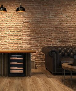 NewAir - 1500 Count Cigar Humidor with Built-in Humidification System and Opti-Temp Heating & Cooling Function - Black