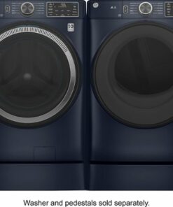 GE - 7.8 Cu. Ft. Smart Electric Dryer with Sanitize Cycle - Sapphire Blue