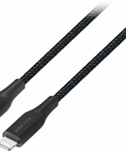 Insignia™ - 4' Lightning to USB-C Charge-and-Sync Cable - Black