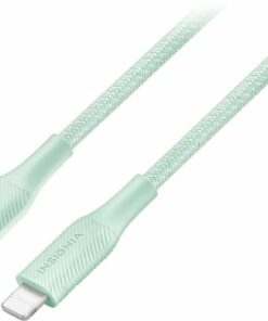 Insignia™ - 4' Lightning to USB-C Charge-and-Sync Cable - Light Green