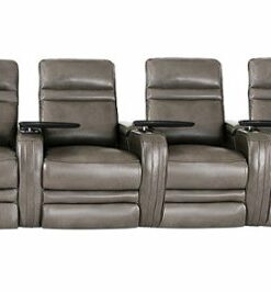 RowOne - Cortes Straight Row Leather Power Recline Home Theater Seating 4-Chair 0