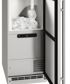 U-Line - 15" 55-lb Freestanding Icemaker - Stainless steel